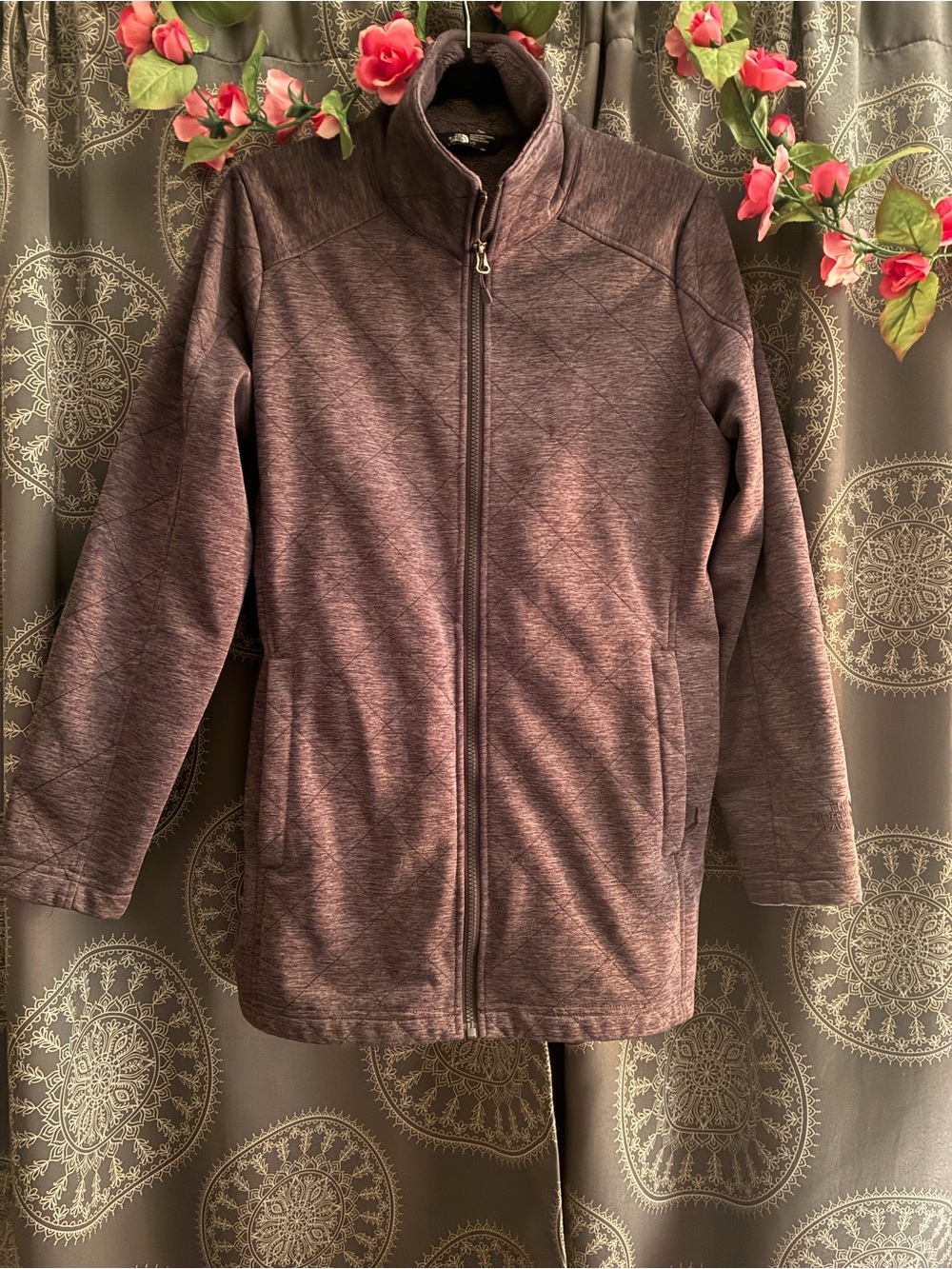 The North Face Kids Quilted Full-Zip Jacket in Mauve